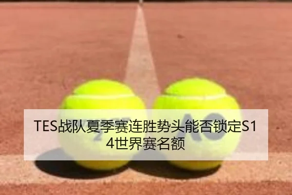 TES战队夏季赛连胜势头能否锁定S14世界赛名额
